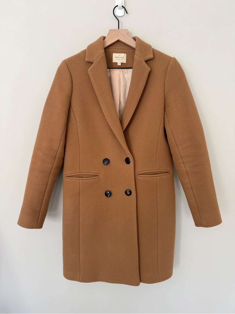 Sezane Johnson Coat Camel. - Size 34